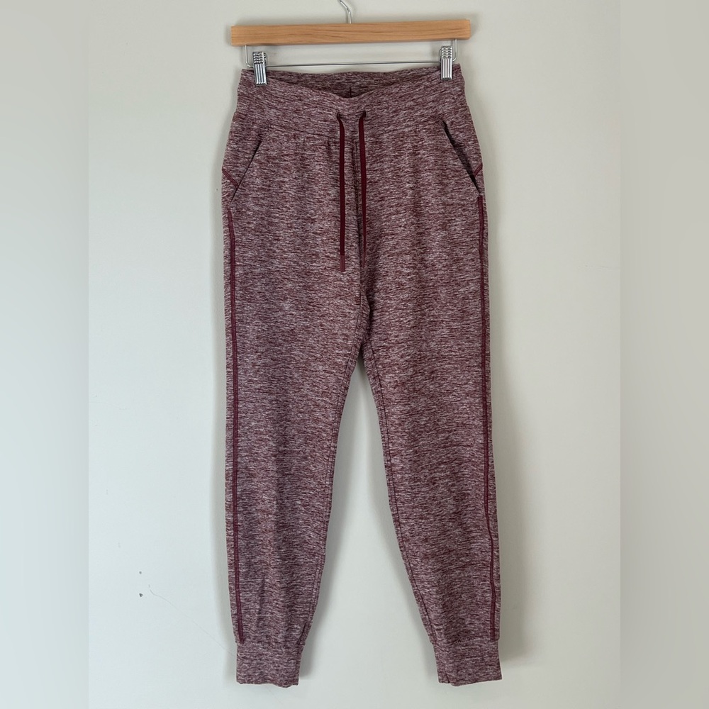 Lululemon Women's Align Jogger‎  Ready to Rulu Fleece Heathered Burgundy Sz 4